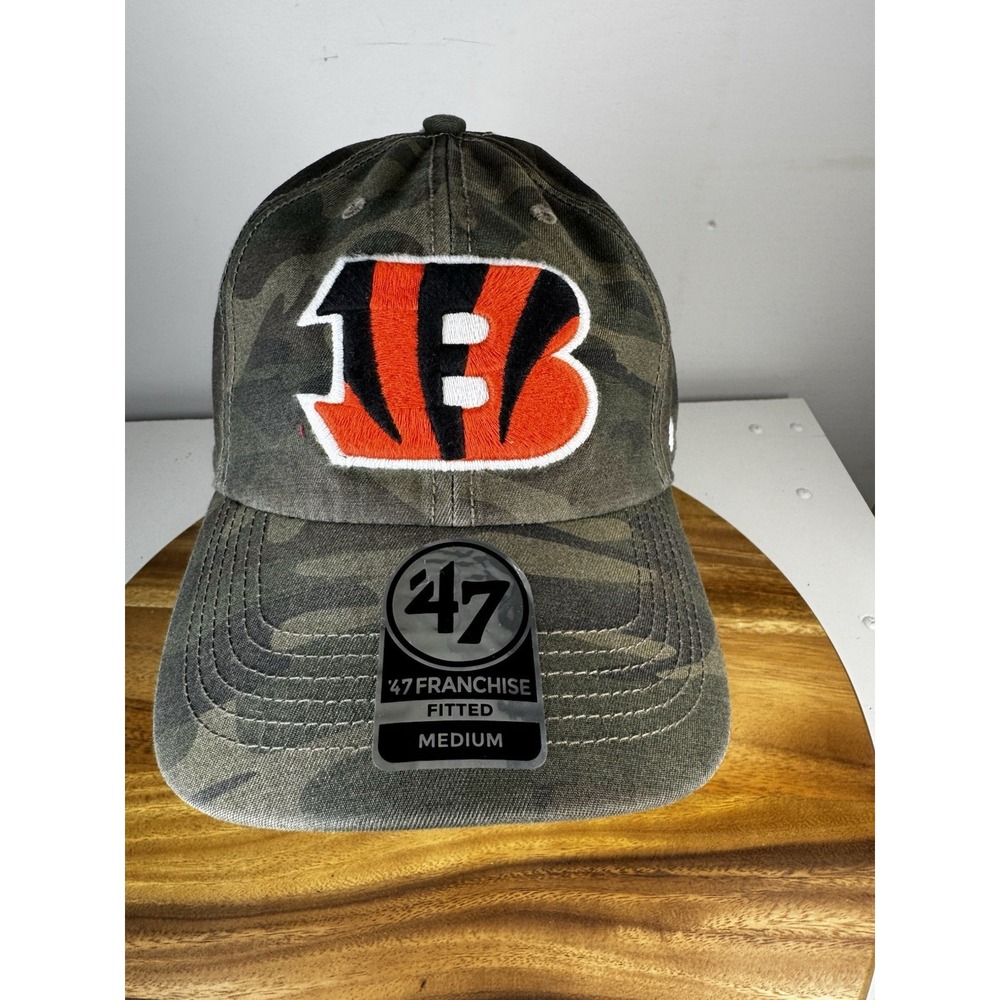Cincinnati Bengals '47 Brand Camo Fitted  Hat Size M - New!‎